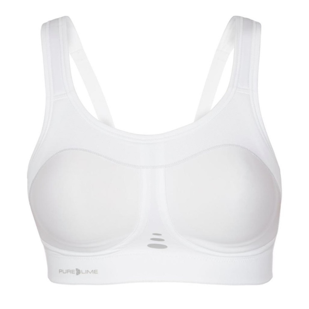 White Pure Lime Sports Bra